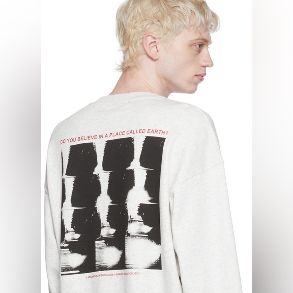 Stolen‎ Girlfriends Club Gray 100% Organic Cotton Soft Oversized Sweatshirt Med